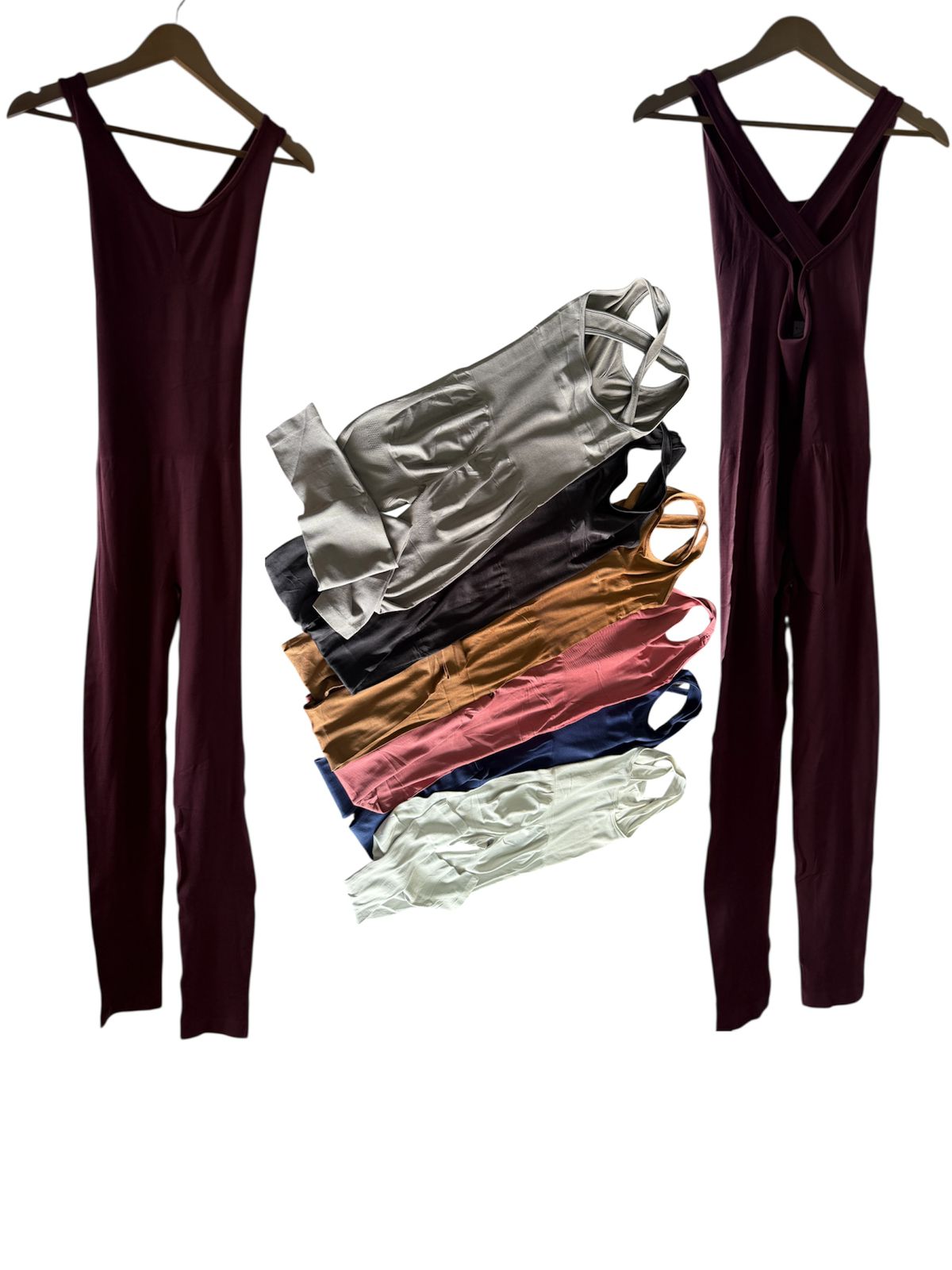 Enterizo importado compresion media espalda cruzada con push up